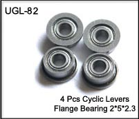 UGL82 4x Cyclic Levers Flange Bearing2*5*2.3