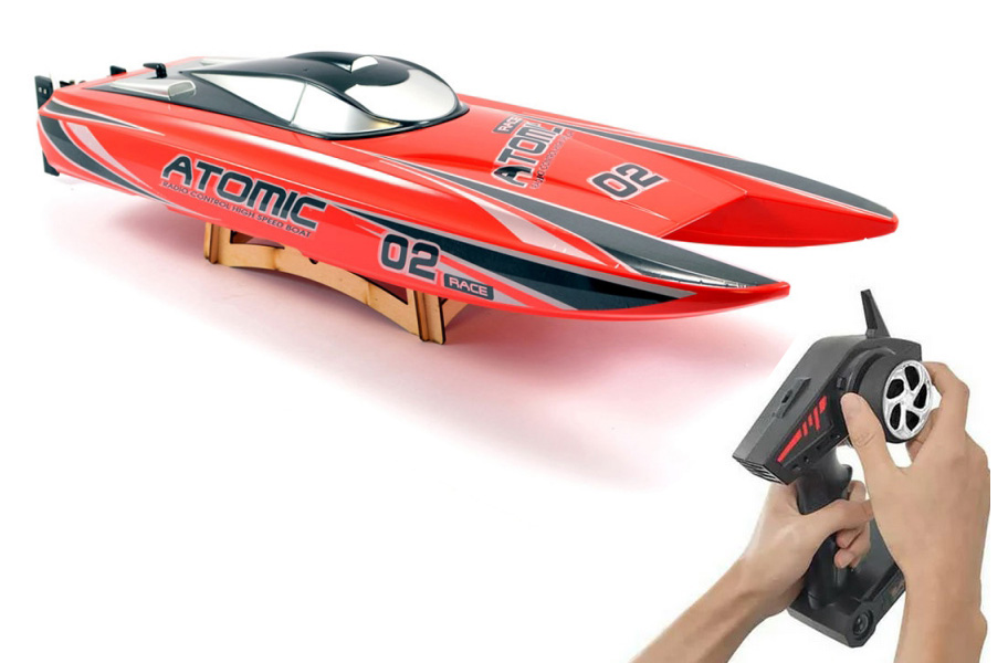 ATOMIC Brushless High speed 67km/h ers ABS katamarn test tvirnyts verseny haj Piros