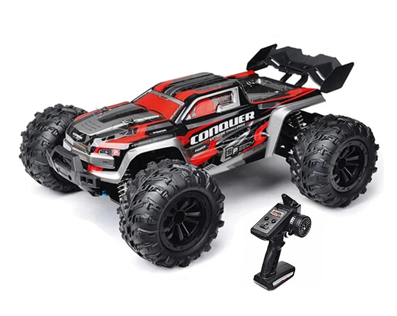 ..CONQUER 1/16 4WD Off-Road Monster Truck 38Km/h tvirnyts RC aut Piros