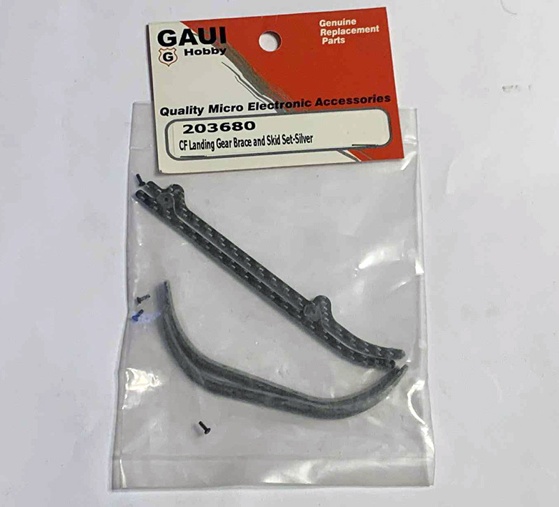 GAUI CF LANDING GEAR BRACE AND SKID SET-SILVER 203680 -  - RC modell alkatrsz