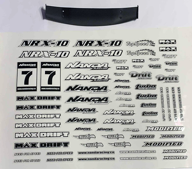 NANDA NB2001D10 1/10 Decals matrica , szrnnyal - akcis termk