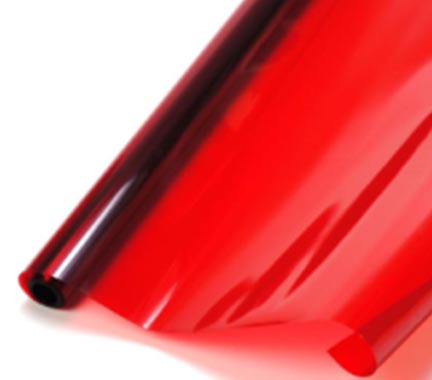 .Lightex Ultra Knny Bevon Flia - 1 mter x 64cm - Transparent Red