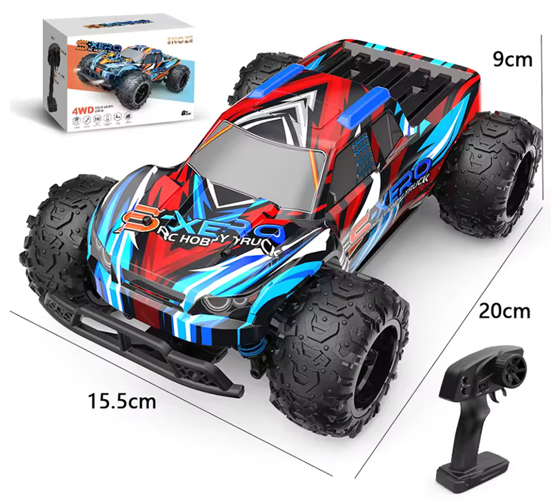 ...S-XERO 1/22 4WD Off-Road Truggy 30Km/h tvirnyts RC aut Piros