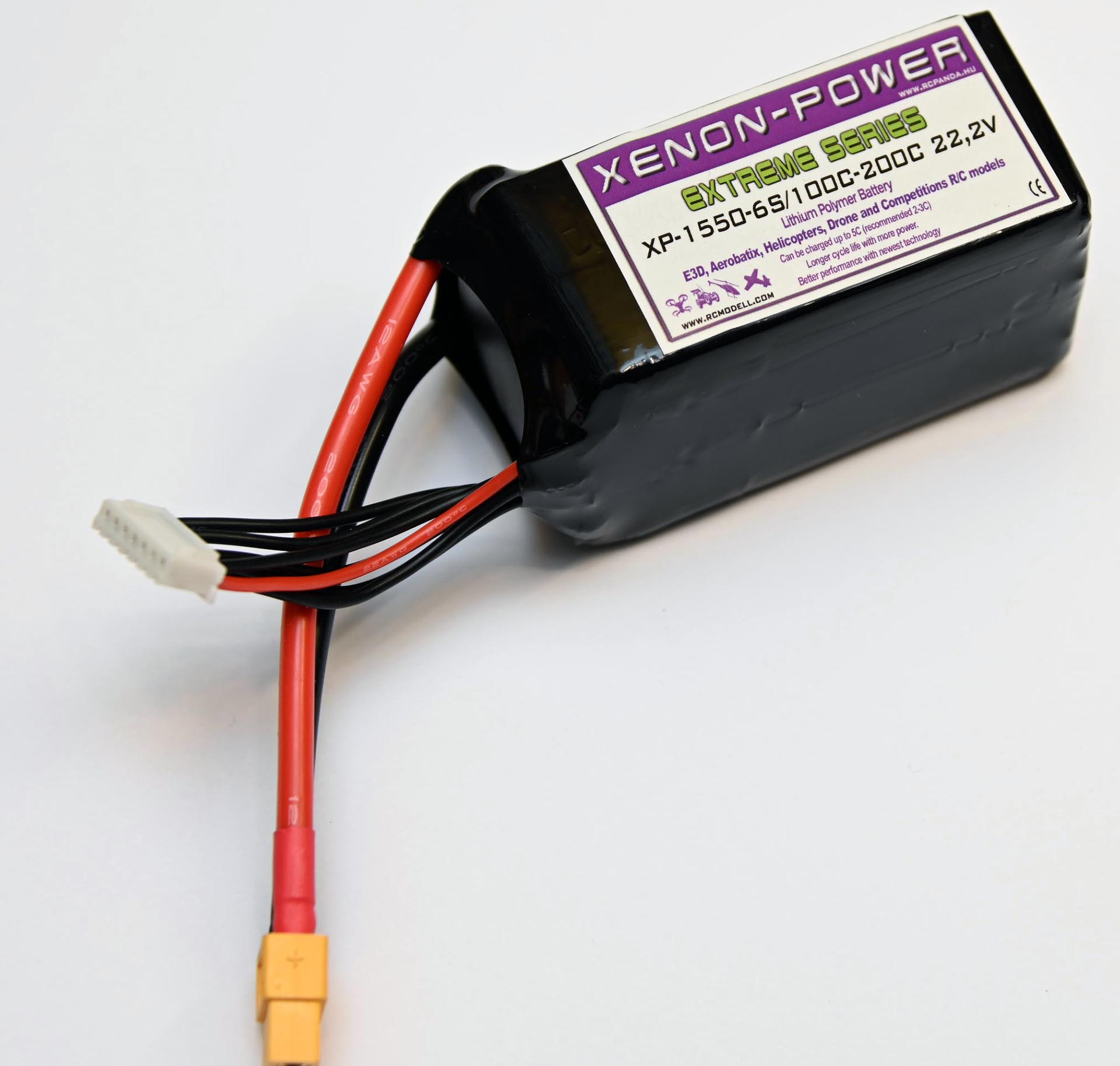 XenonPower Lipo Akku Pack 1550mAh 22,2V 100C/200C (237gr) TREX500 DRONE